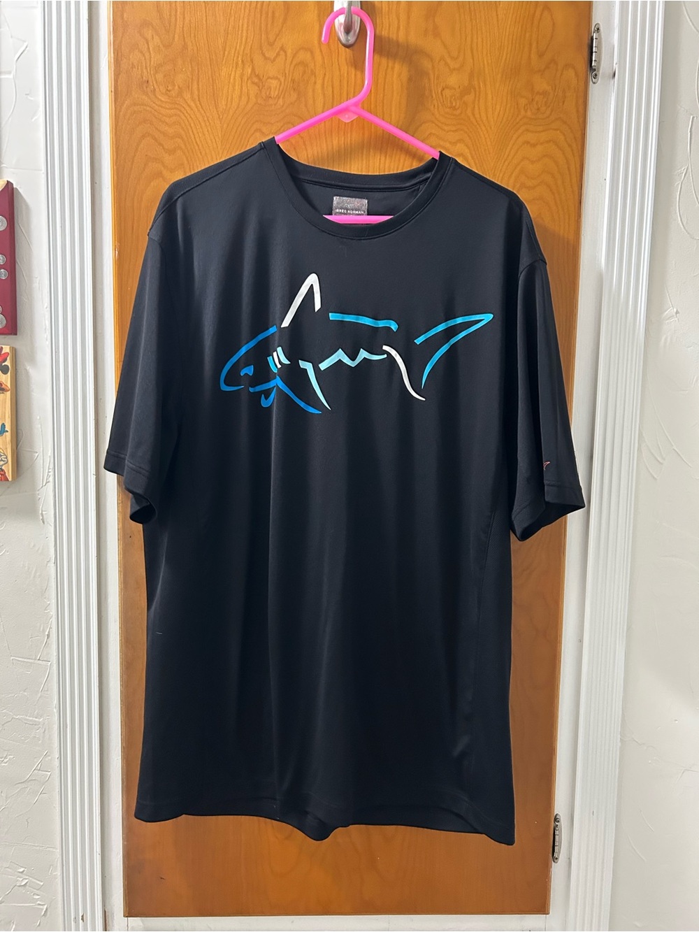 Black Shark Graphic with Blue & White Accent